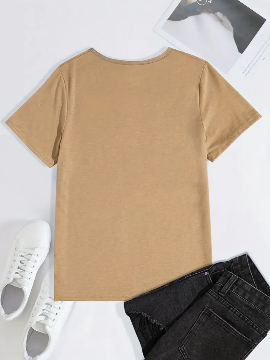 Custom Pet Print Summer T-shirts Earth-Yellow