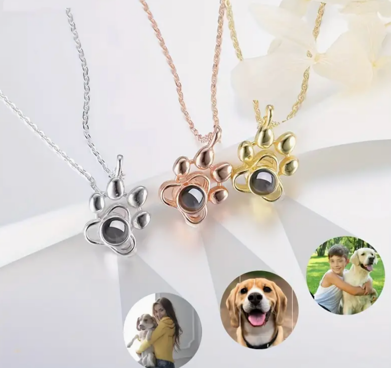 Customized Projection Pet Photo Necklace