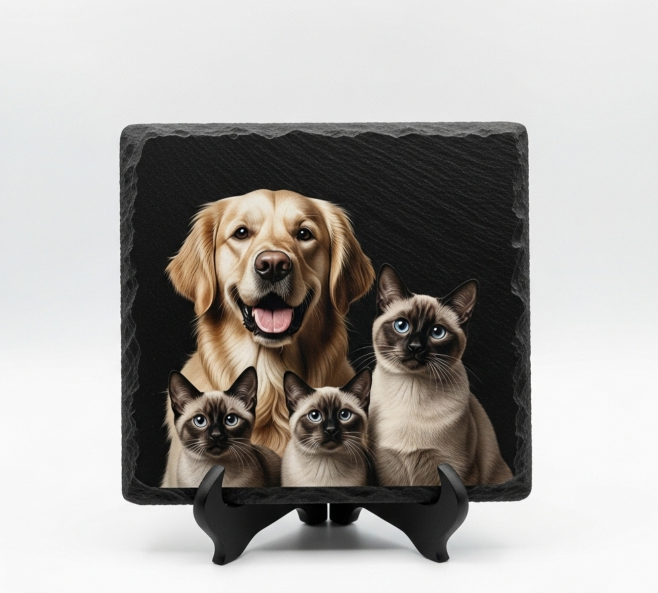Square Slate Photo Frame with Stand