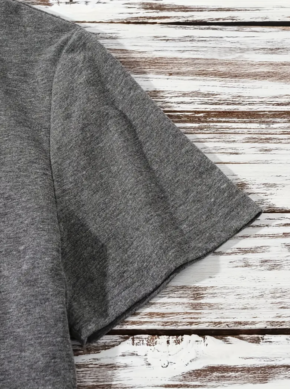 Custom Pet Print Summer T-shirts Dark Grey