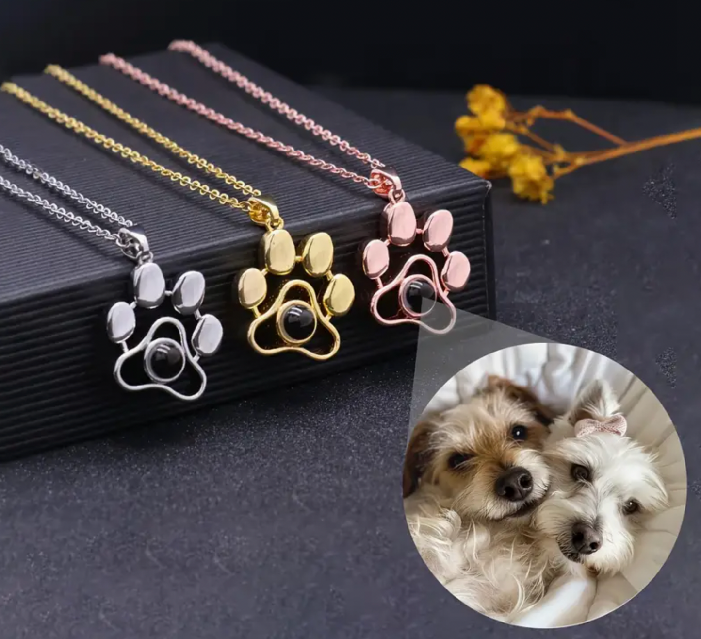 Pet Photo Necklace With Picture Inside